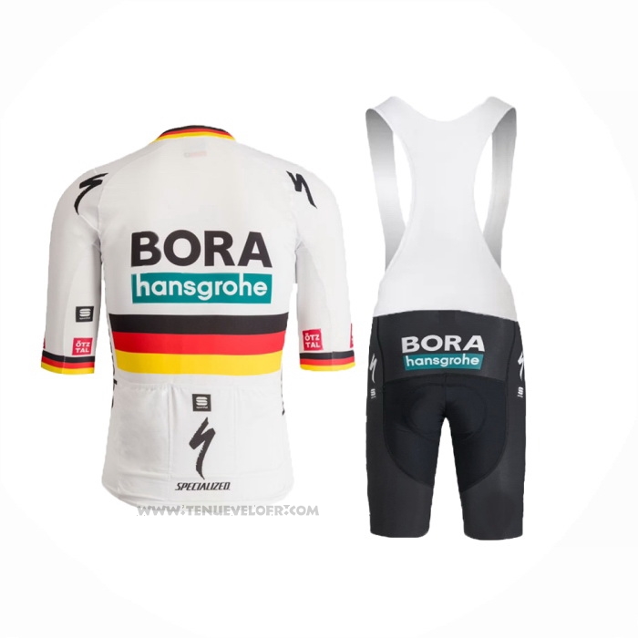2024 Maillot Cyclisme Bora-Hansgrone Noir Rouge Jaune Manches Courtes Et Cuissard